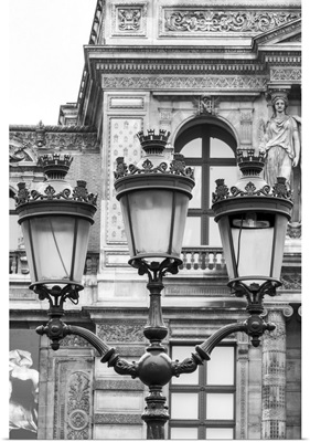 Vintage Street Lantern In Paris, France