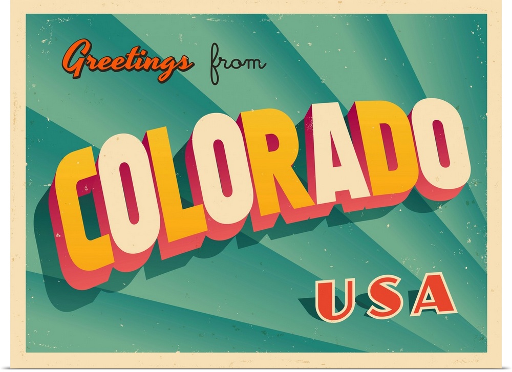 Vintage touristic greeting card - Colorado.
