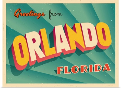 Vintage Touristic Greeting Card - Orlando, Florida