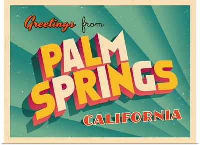 Vintage Touristic Greeting Card - Palm Springs, California