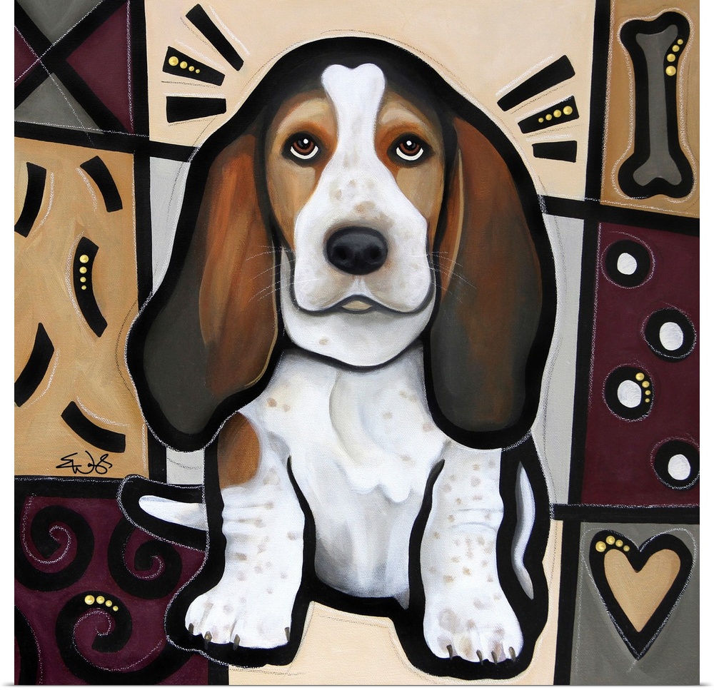 Basset Hound Pop Art