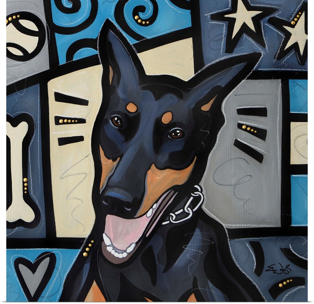 Doberman Pinscher Pop Art