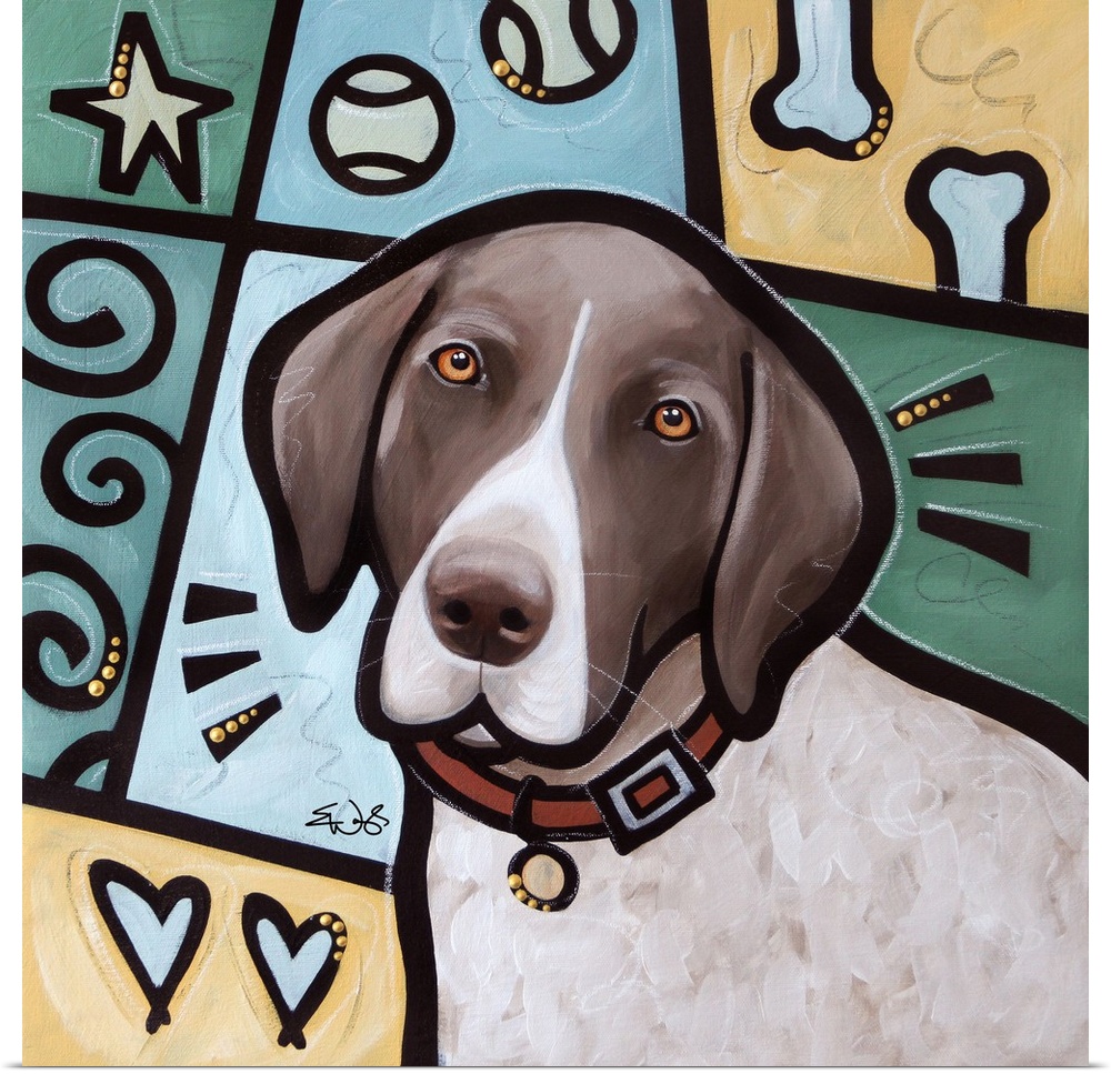 German Shorthaired Pointer Pop Art