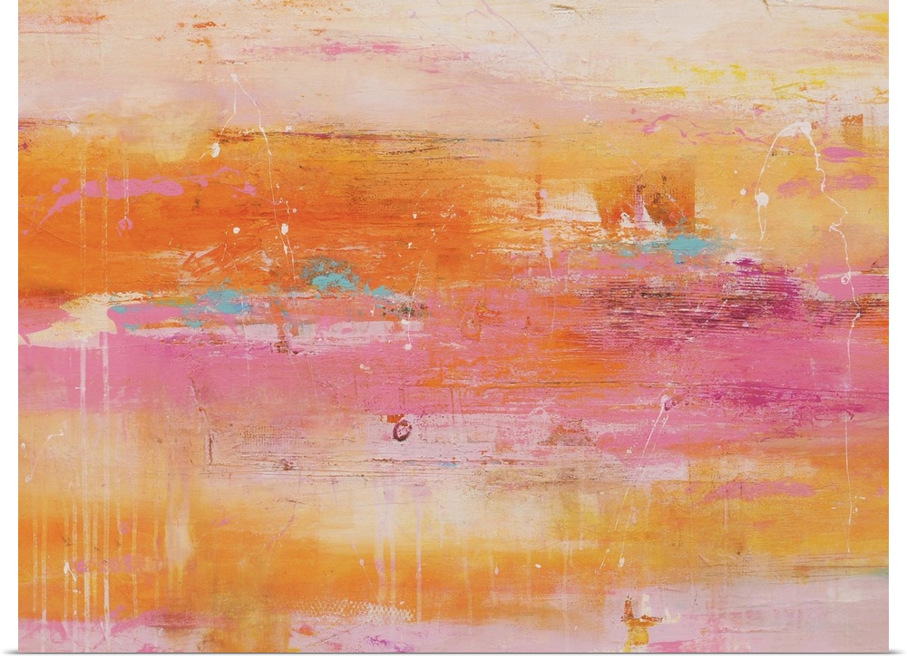 This contemporary abstract painting is sure to make any wall come to life.