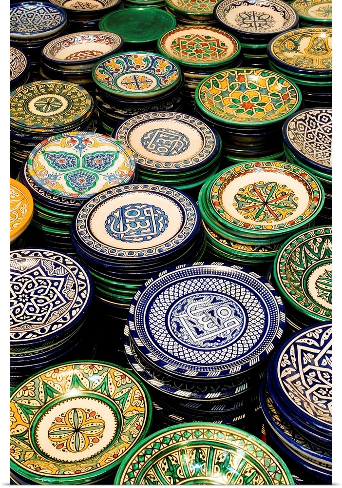 Morocco, Al-Magreb, Morocco, Fez, F..s, Ain Nokbi, hand made dishes