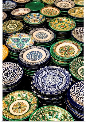 Africa, Morocco, Fez, Ain Nokbi, hand made dishes