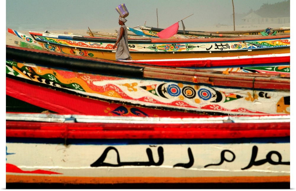 Senegal, Lompoul village, boats