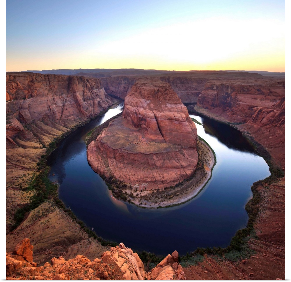 USA, Arizona, Page, Horseshoe Bend Canyon from the view point.