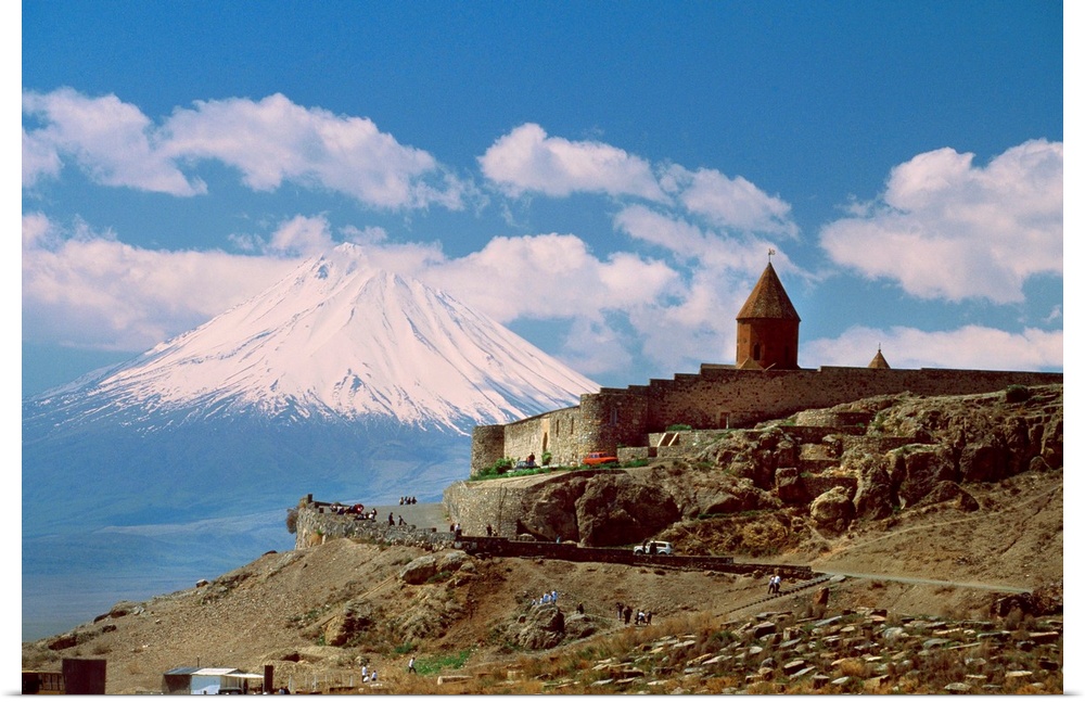 Armenia, Hayastan, Ararat, Khor Virap Monastery and Ararat Mountain in background