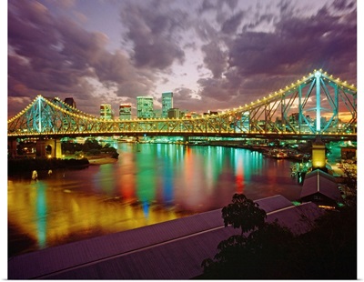 Australia, Queensland, Brisbane, Storey Bridge and skyline