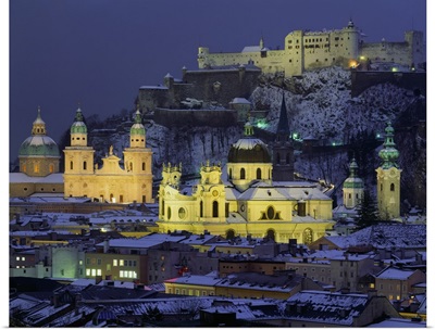 Austria, Salzburg, Hohensalzburg Fortress, cathedral and Collegiate Church