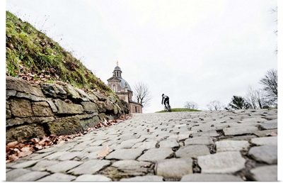 Belgium, Flanders, Benelux, Cycling up the Muur van Geraardsbergen