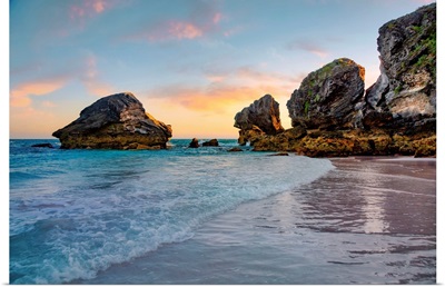 Bermuda, Southampton Parish, Horseshoe Bay Beach, Rock Formation
