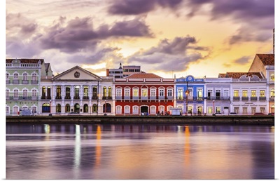 Brazil, Pernambuco, Recife, Historic Buildings at Recife Downtown and Capibaribe River
