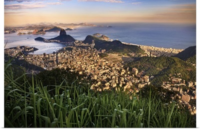 Brazil, Rio de Janeiro, Baia de Guanabara, Ipanema, Corcovado, Copacabana