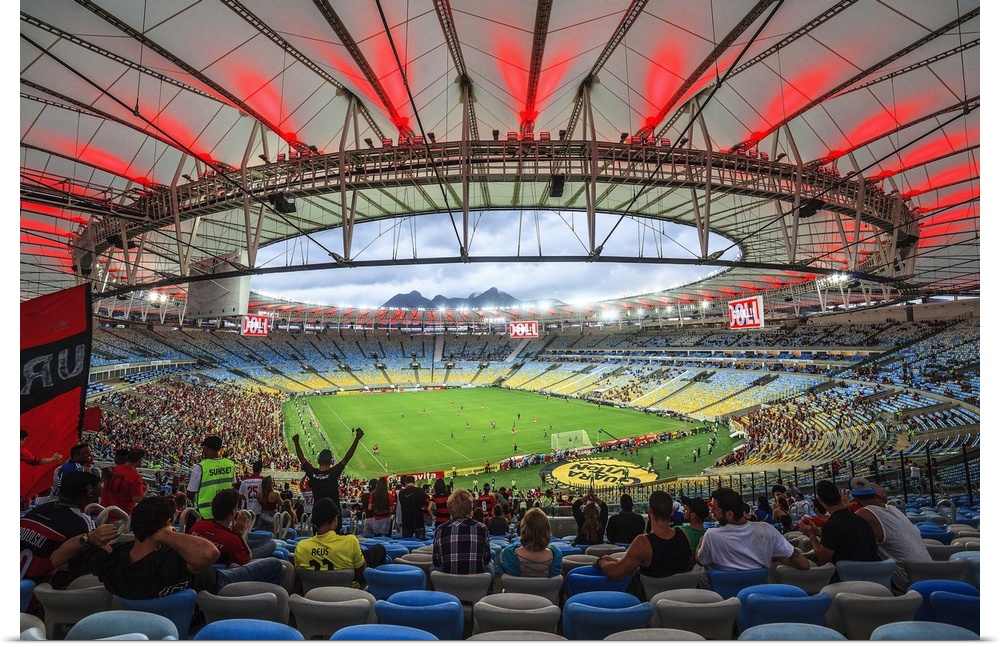 Brazil, Rio de Janeiro, Estadio Jornalista Mario Filho, new football stadium, Maracana - Flamengo.