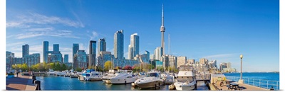 Canada, Ontario, Toronto, Marina Quay West and CN Tower