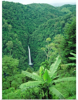 Central America, Costa Rica, Tropics, Waterfall near San Miguel