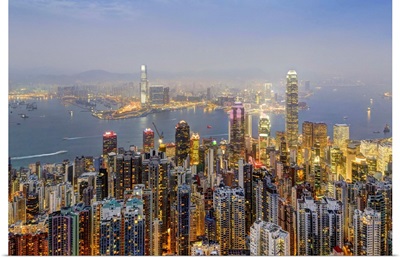 China, Hong Kong, Hong Kong island, View from Victoria Peak