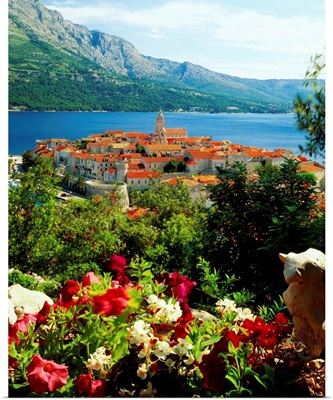 Croatia, Dalmatia, Korcula, view of the town