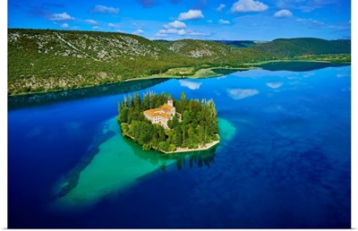 Croatia, Dalmatia, Krka National Park, Roman Catholic Franciscan Monastery, Visovac