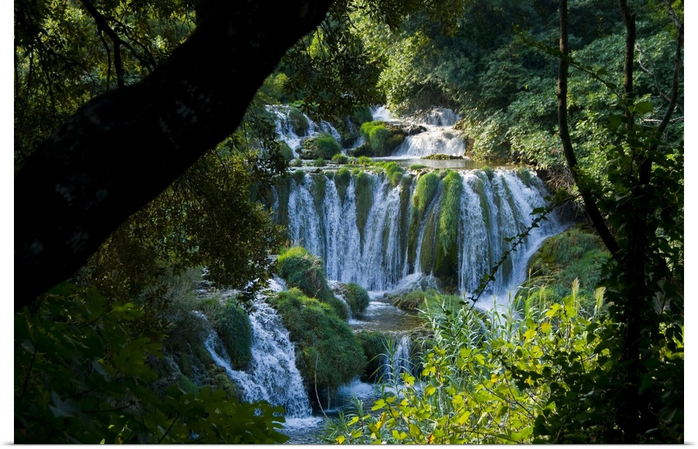 Croatia, Dalmatia, Mediterranean area, Krka National Park, Waterfall