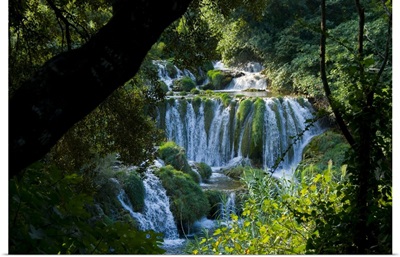 Croatia, Dalmatia, Mediterranean area, Krka National Park, Waterfall