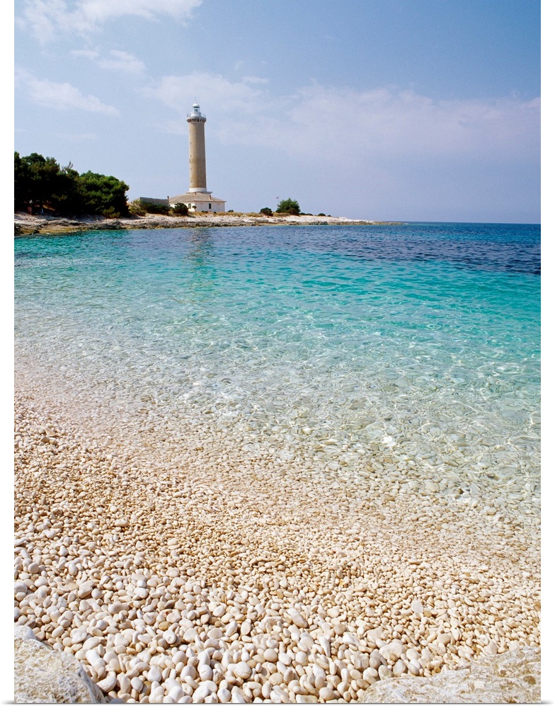 Croatia, Zadar, Lunga Island, lighthouse Veli Rat.