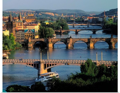 Czech Republic, Prague, Bridges over River Vltava, Charles Bridge