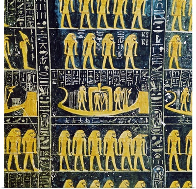 Egypt, Nile Valley, Luxor, Valley of the Kings, Tomb of Ramses VI, fresco
