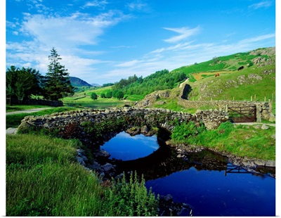 England, Cumbria, Stone bridge near Watendlath village