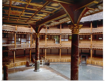 England, London, Shakespeare's Globe Theatre, Interior