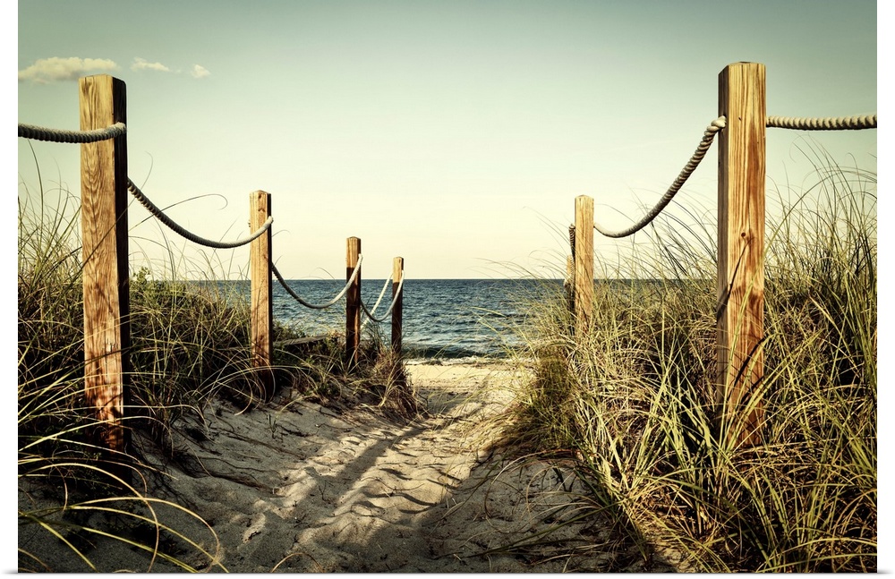 Florida, Delray Beach, pathway leading to beach.