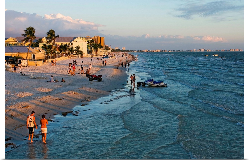United States, USA, Florida, Fort Myers beach, The beach at sunset