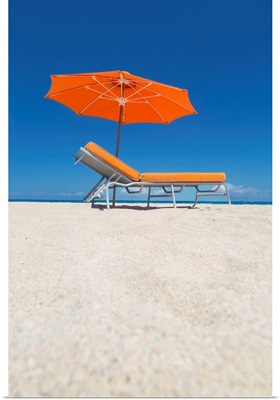 Florida, Miami, South Beach, Empty Beach Chair