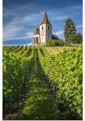 France, Alsatian Wine Route, Through To The Eglise Saint-Jacques-Le-Majeur Of Hunawihr