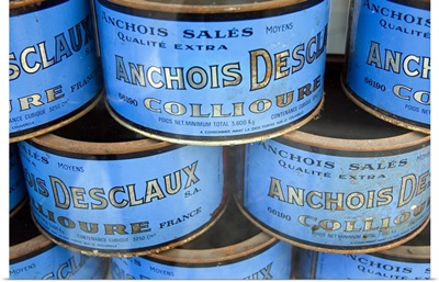 France, Languedoc-Roussillon, Collioure town, Desclaux anchovy factory