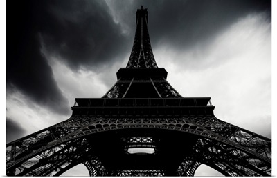 France, Paris, The Eiffel Tower Photographed From The Base Looking Upwards