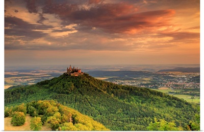 Germany, Baden-Wurttemberg, Burg Hohenzollern, The Castle At Sunrise