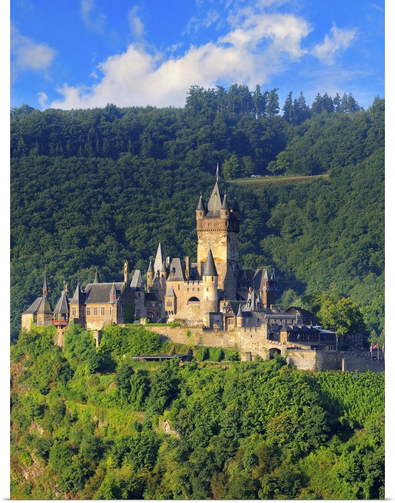 Germany, Rhineland-Palatinate, Moselle Valley, Moselle Wine Route, Cochem, Cochem Imperial Castle.