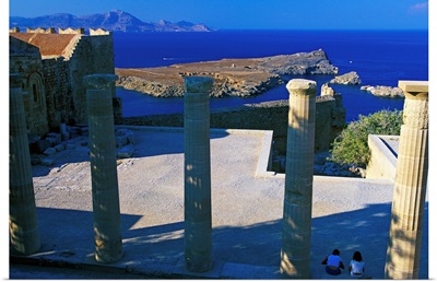 Greece, Aegean Islands, Rhodes, Dodecanese, Acropolis of Lindos