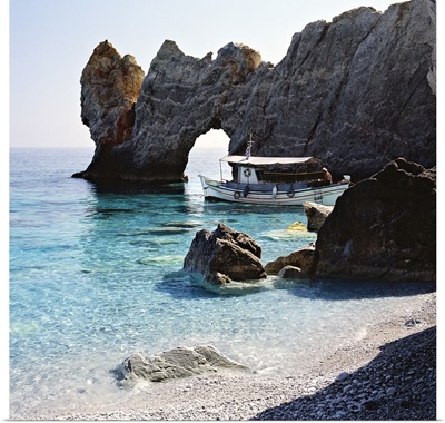 Greece, Aegean islands, Sporades, Skiathos island, Mediterranean sea, Lalaria beach