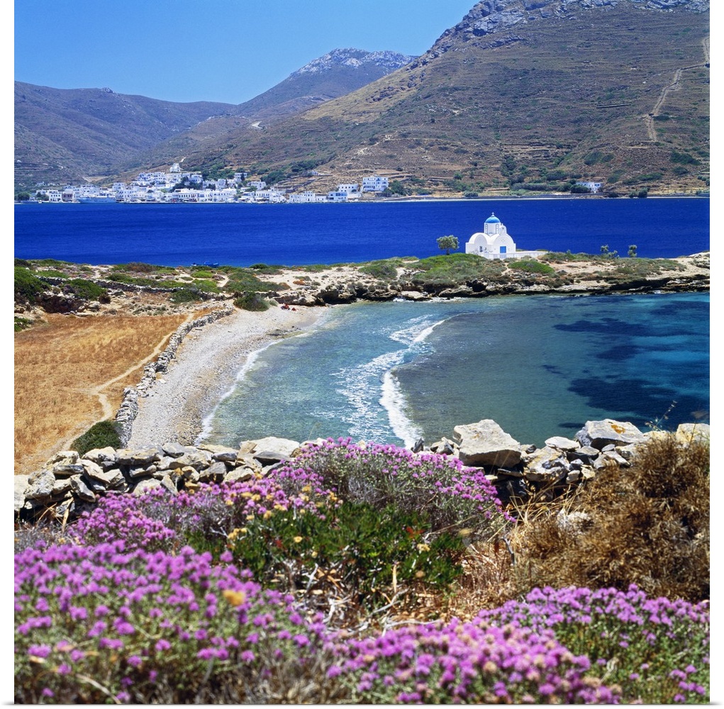 Greece, Aegean islands, Cyclades, Amorgos island, Mediterranean area, Mediterranean sea, Travel Destination, Katapola bay,...