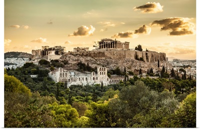Greece, Athens, The Acropolis At Sunrise