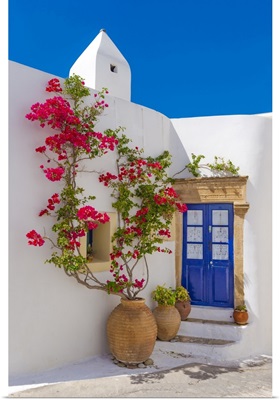 Greece, Attica, Kythira Island, Mediterranean, Typical Stone Portal Of A House In Hora