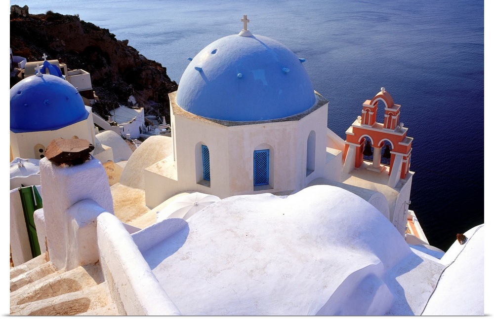 Greece, Cyclades, Santorini, Oia, a Greek Orthodox church
