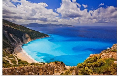Greece, Ionian Sea, Cephalonia Island, Kefalonia, Myrtos Beach