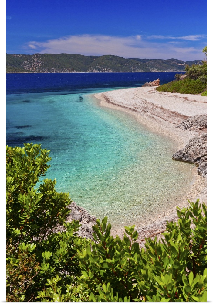 Greece, Ionian Islands, Mediterranean sea, Ionian sea, Greek Islands, Ithaca, Aghios Ioannis Beach.