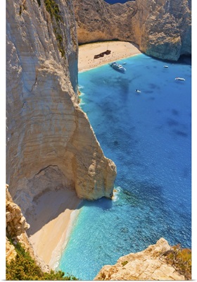 Greece, Ionian Sea, Zante island, Zakinthos, Shipwreck Beach