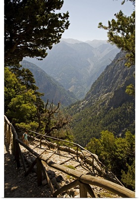 Greece, Morning near the top and looking down into the Gorge of Samaria